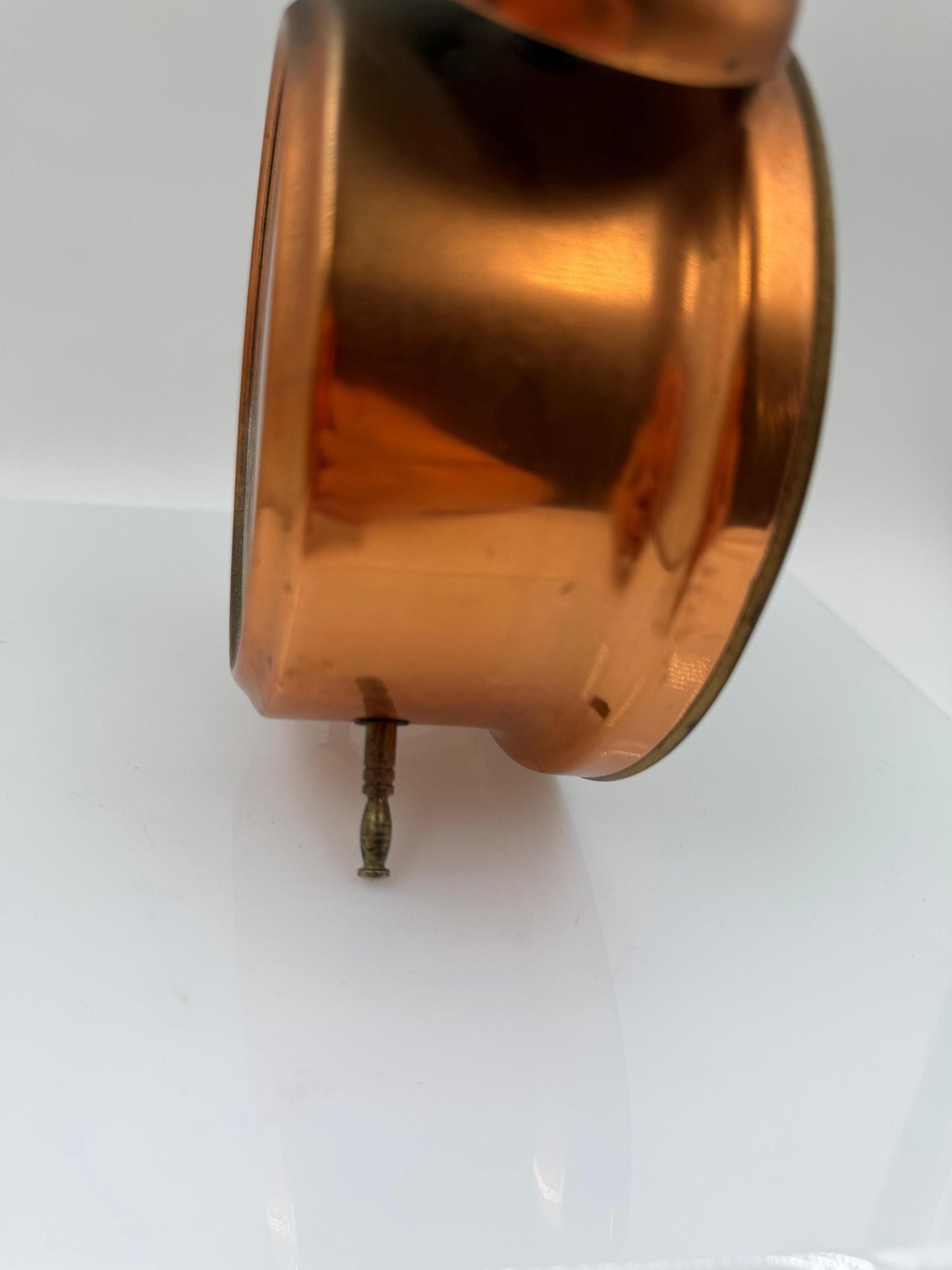 Vintage Wecker Kupfer Doppelglocke mit römischen Zahlen