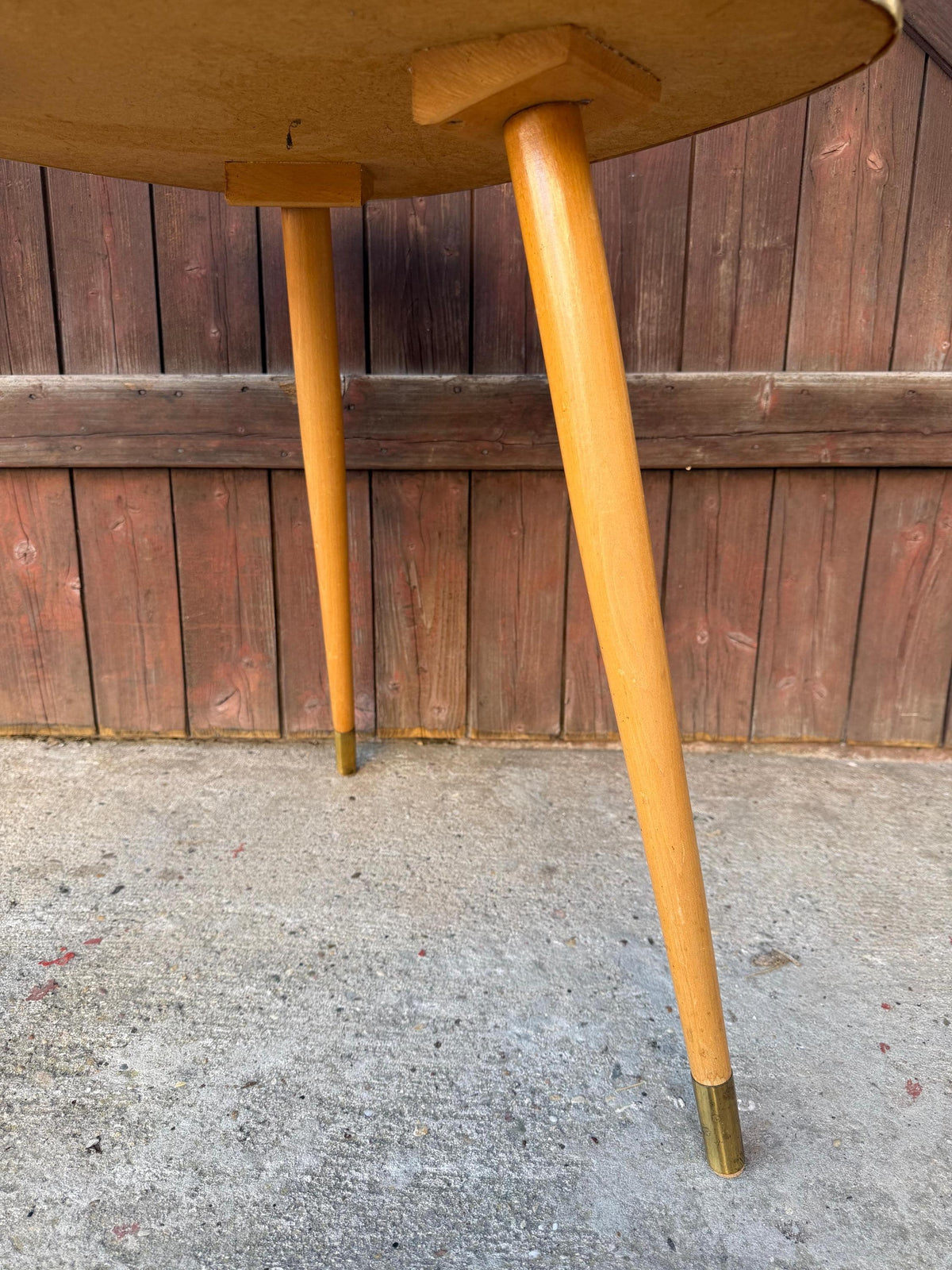 Vintage Beistelltisch "Nierentisch" Schwarz Formica, Mid-Century Modern