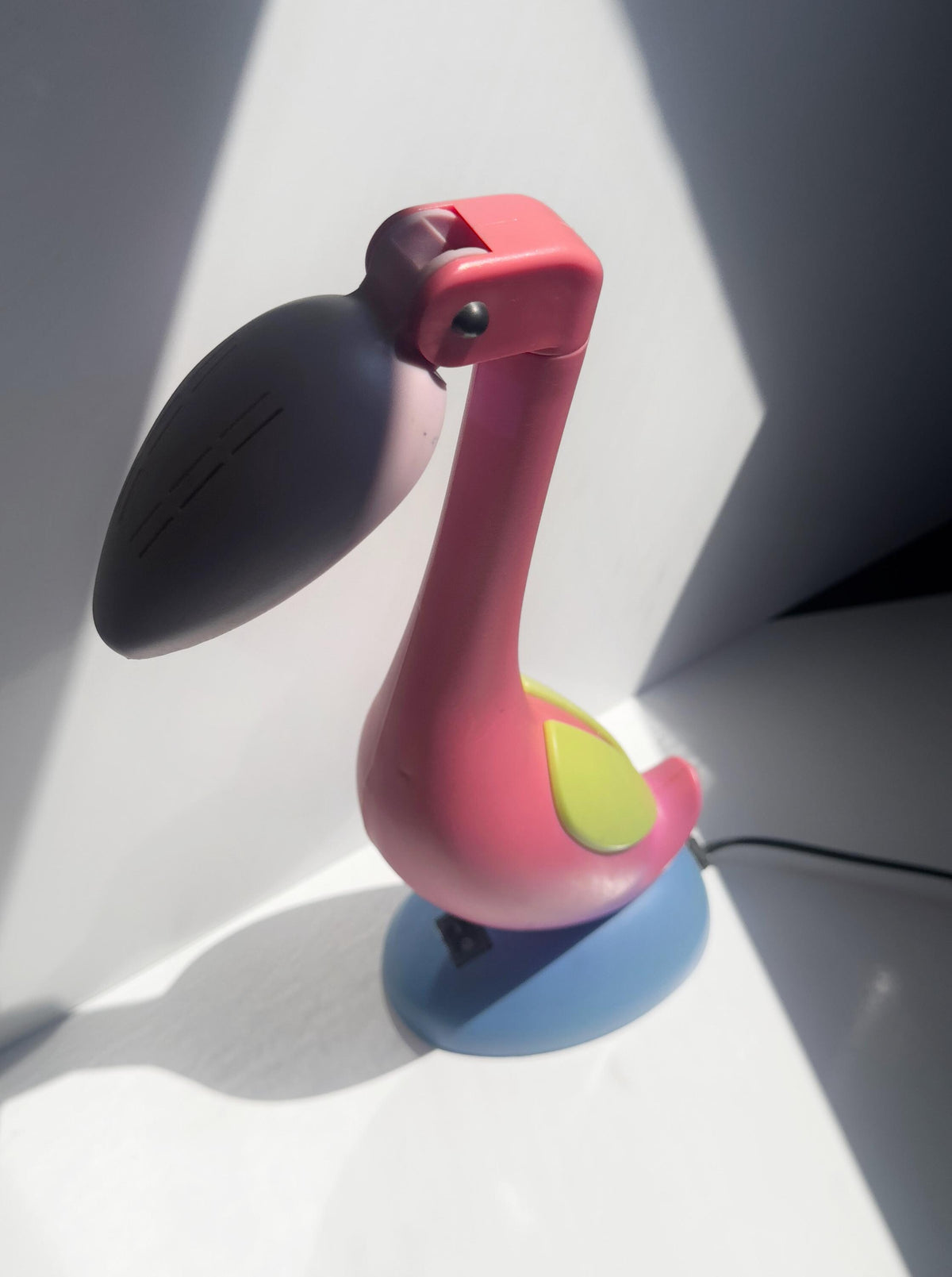Vintage Tischlampe Flamingo Pink Postmodern 1980er