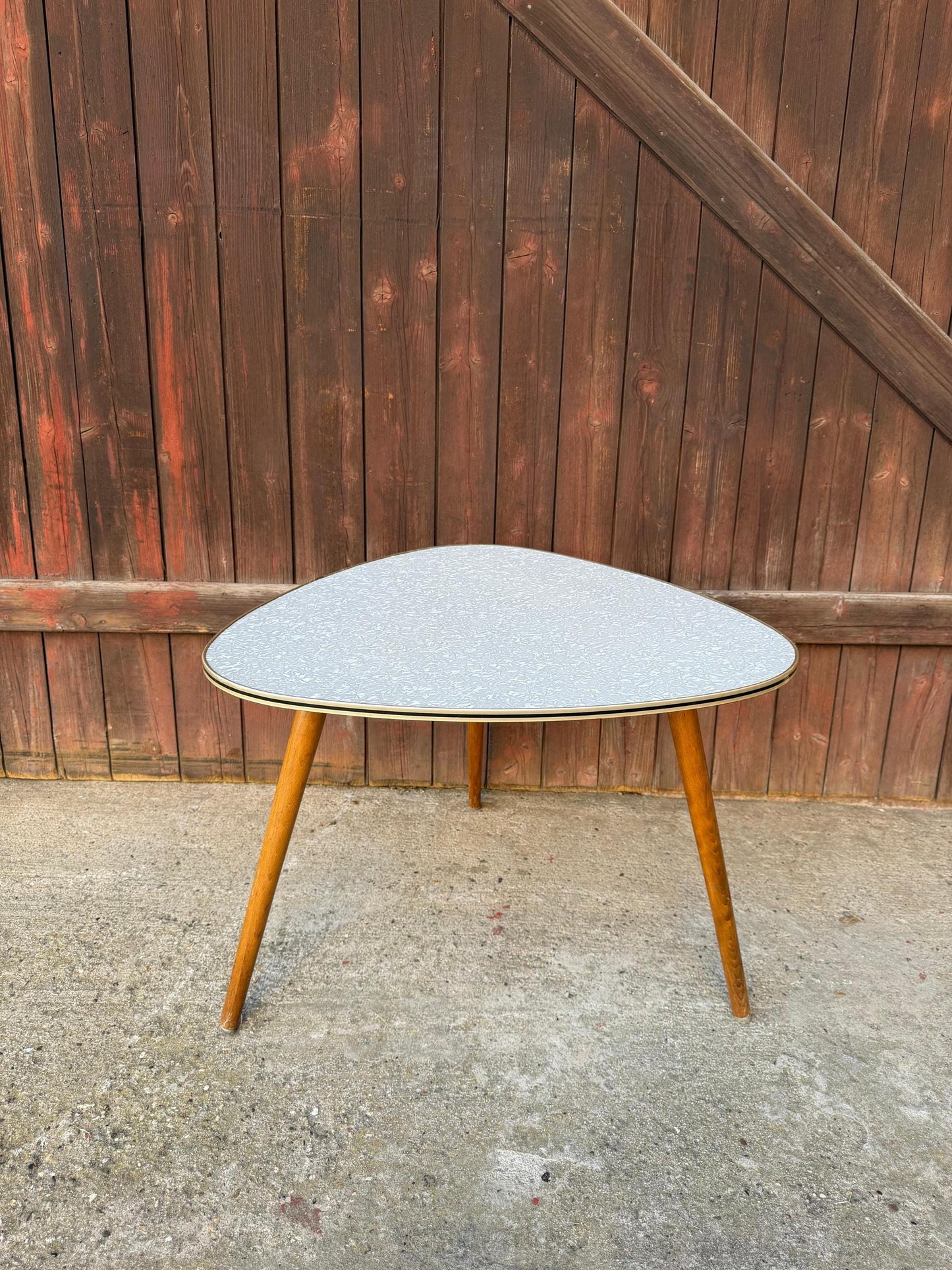 Vintage Nierentisch Beistelltisch Formica Marmor-Optik Space Age