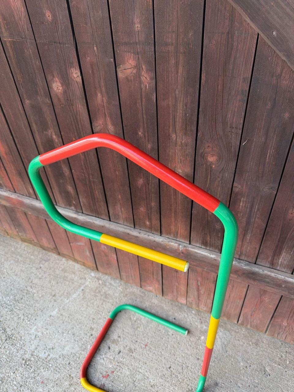 Vintage Garderobenständer Stahlrohr Rot Gelb Grün