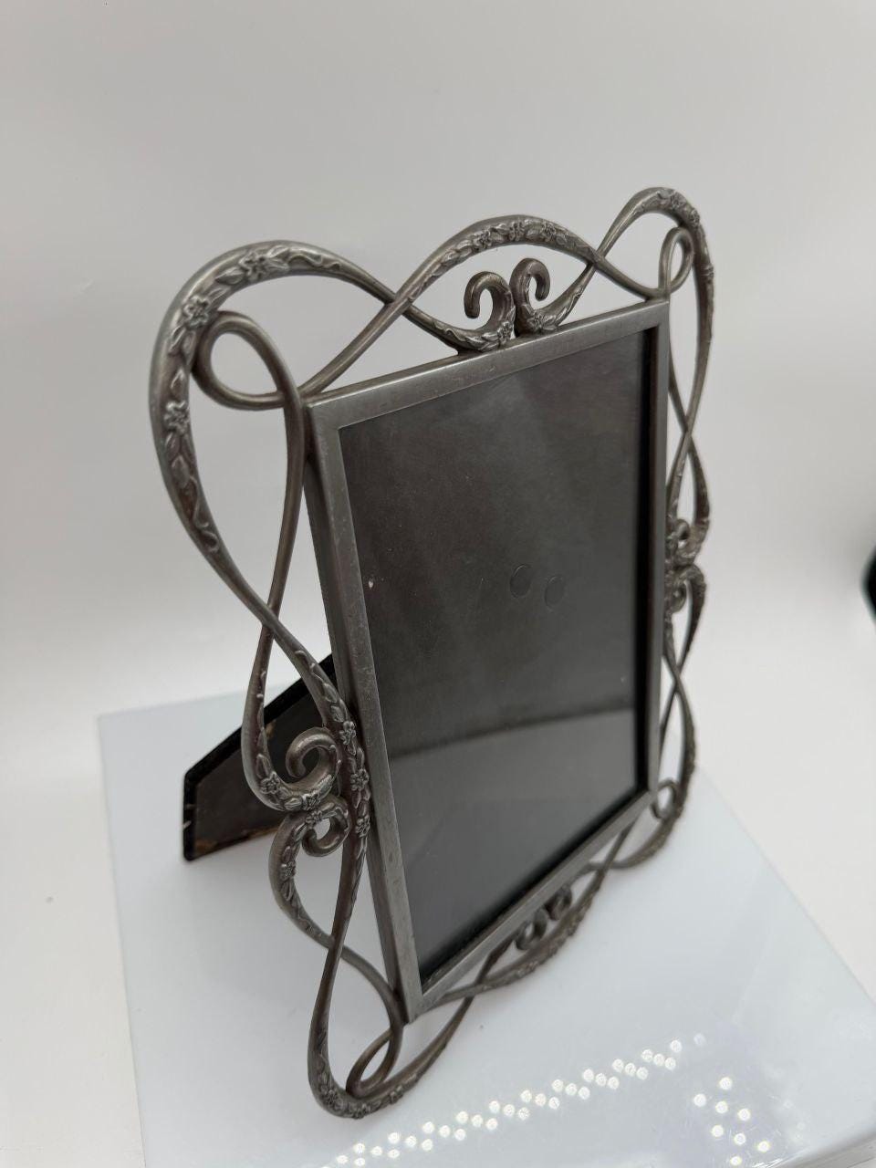 Vintage Bilderrahmen Filigran Metall Art Nouveau
