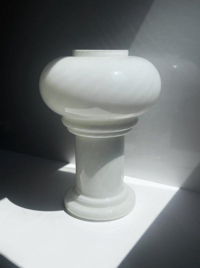 Vintage Mushroom Lamp made of Murano Glass with Swirl, Italy 1960s