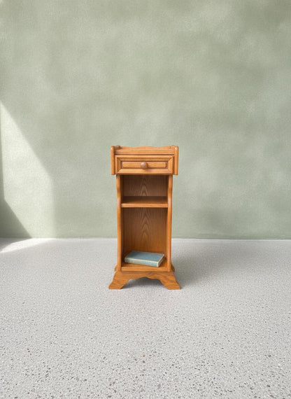 Vintage Nachttisch Eiche Mid-Century mit Schublade