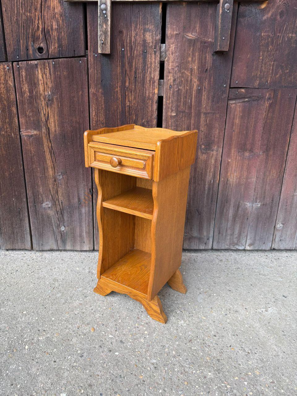 Vintage Nachttisch Eiche Mid-Century mit Schublade