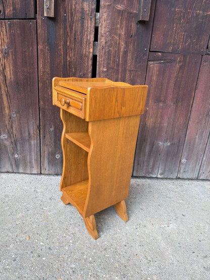 Vintage Nachttisch Eiche Mid-Century mit Schublade
