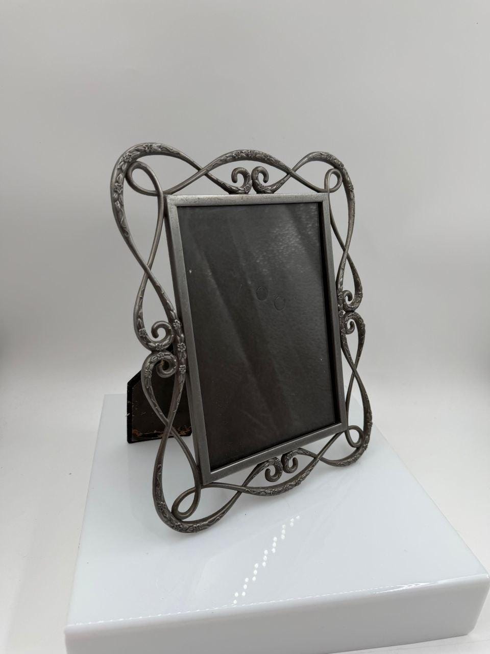 Vintage Bilderrahmen Filigran Metall Art Nouveau
