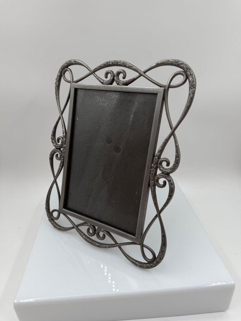 Vintage Bilderrahmen Filigran Metall Art Nouveau
