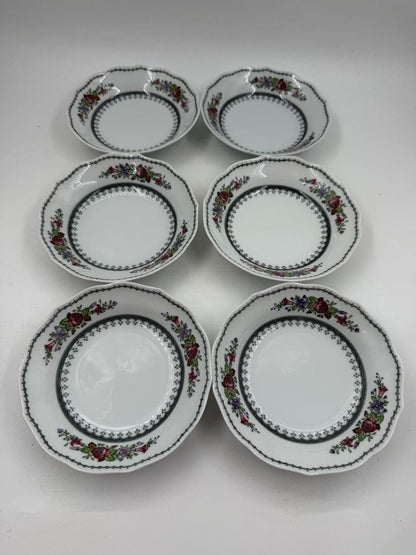 Vintage Kaffeeservice für 6 Personen von Hutschenreuther, Rosendekor, 18-teilig