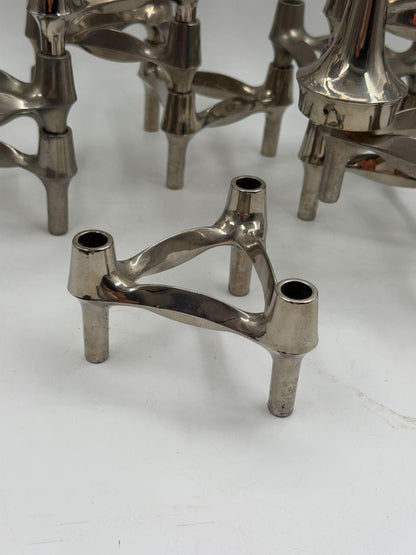 Vintage Kerzenhalter-Set "Stoff und Nagel" für BMF, 16-teilig
