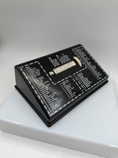 Vintage Bar Guide Cocktail-Rezept-Finder, Schwarzer Kunststoff Scroll-Wheel Barwerkzeug