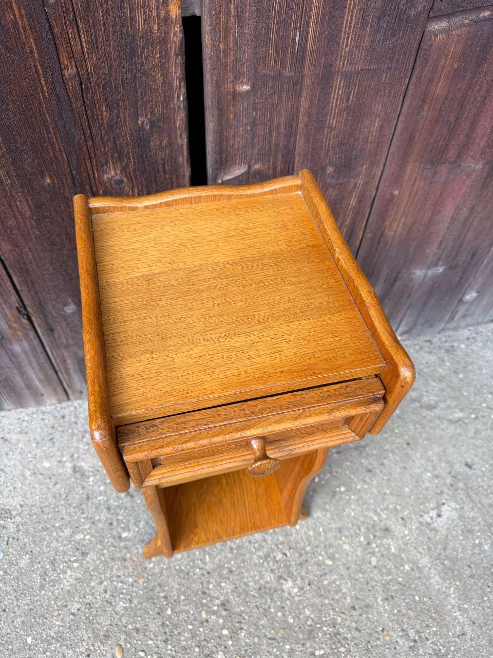 Vintage Nachttisch Eiche Mid-Century mit Schublade