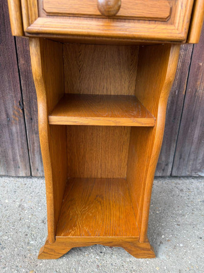 Vintage Nachttisch Eiche Mid-Century mit Schublade