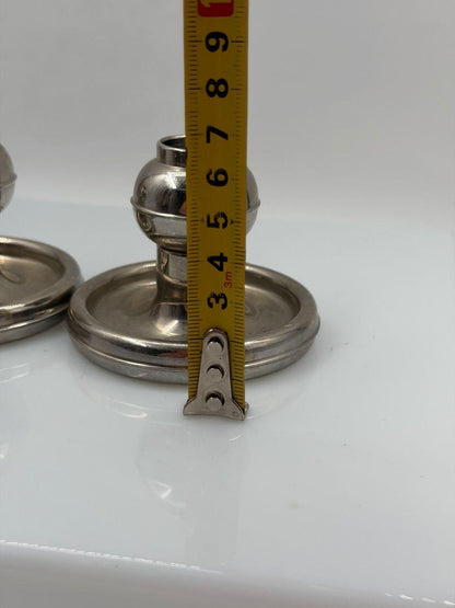 Set von 2 Vintage Kerzenhalter versilbert Stecksystem