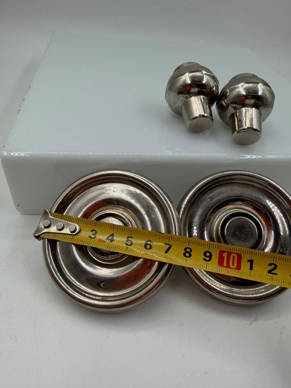 Set von 2 Vintage Kerzenhalter versilbert Stecksystem