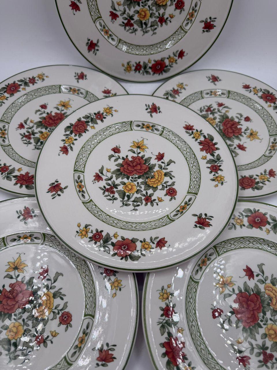 Set von 6 Vintage Kuchenteller "Summer Day" von Villeroy und Boch