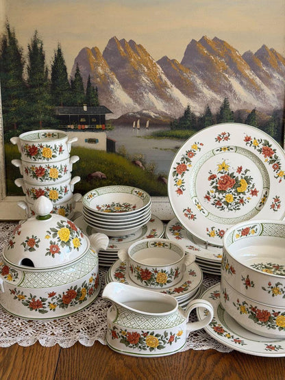 Vintage Geschirrset Villeroy und Boch Summerday für 6 Personen
