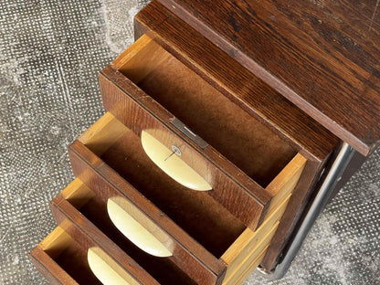 Vintage Bauhaus Schreibtisch von Kovona in dunkelbraun