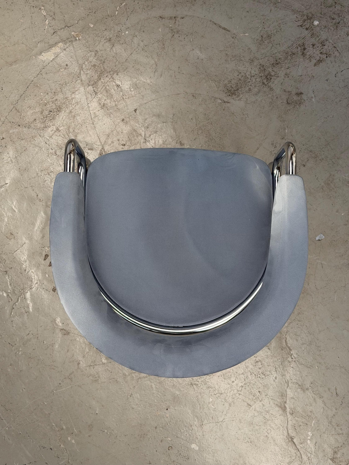 Vintage Freischwinger im Stil von Giotto Stoppino, Alcantara Blau