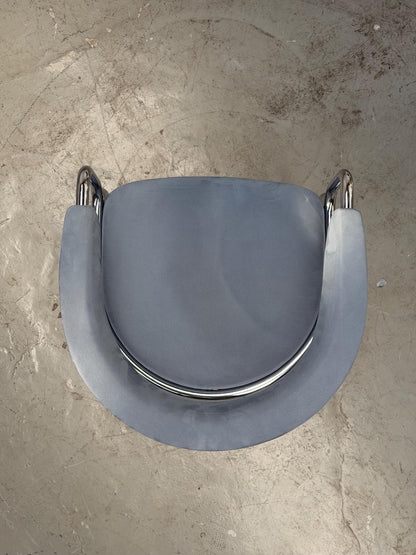 Vintage Freischwinger im Stil von Giotto Stoppino, Alcantara Blau