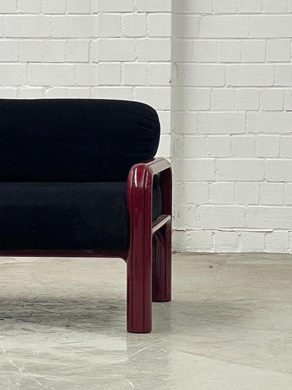 Vintage Sofa "Orsay" von Gae Aulenti für Knoll International mit Couchtisch
