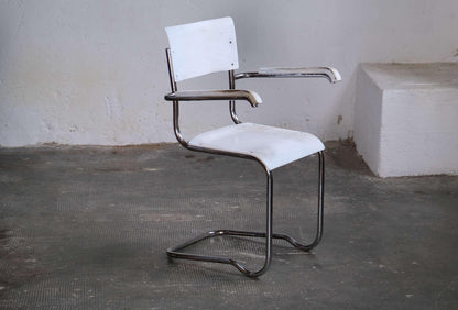 Vintage Freischwinger Armlehnstuhl von Ladislav Žák, Bauhaus