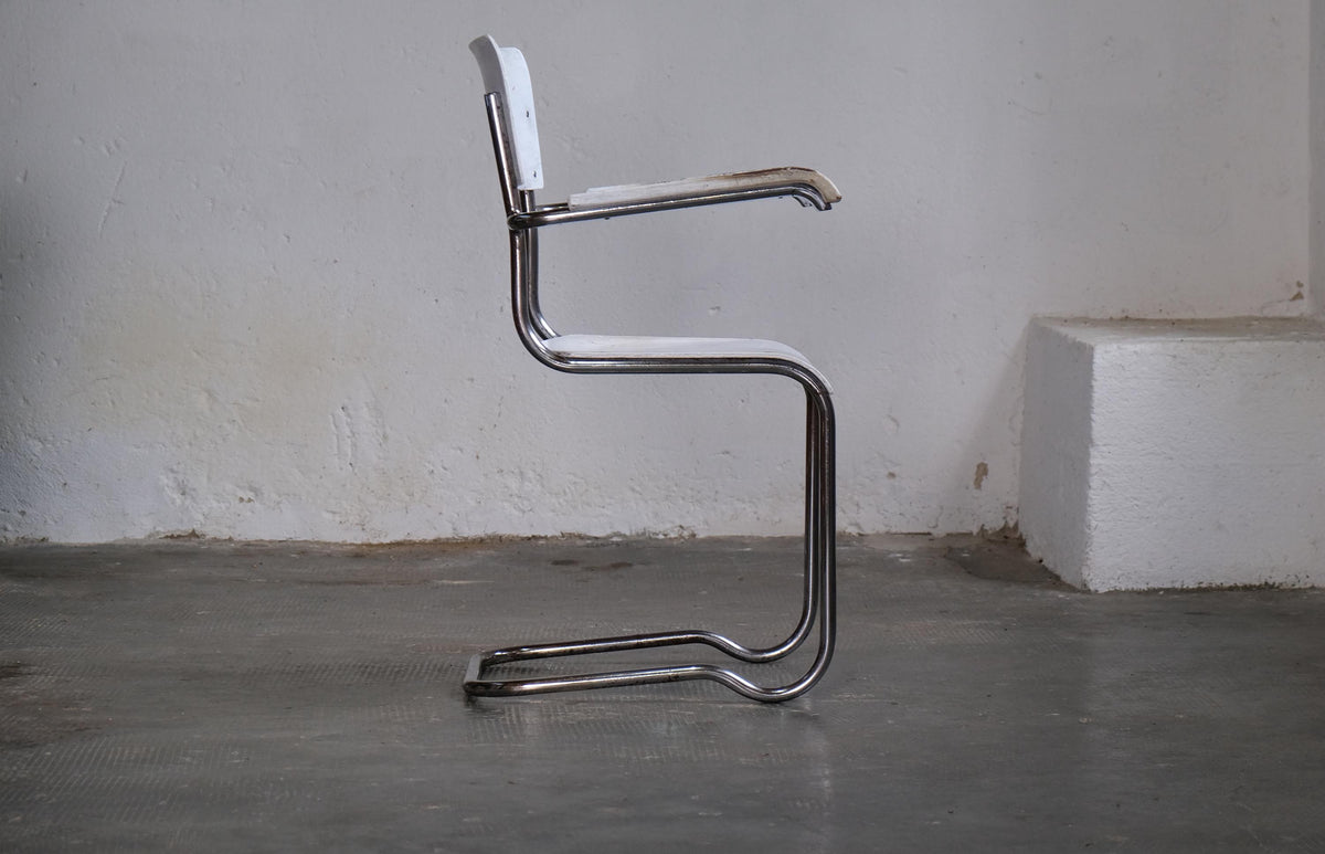 Vintage Freischwinger Armlehnstuhl von Ladislav Žák, Bauhaus