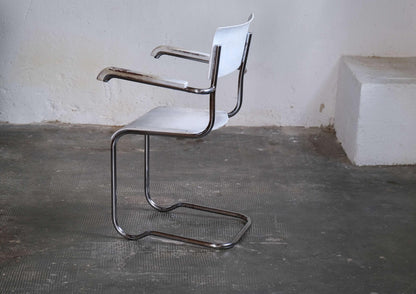 Vintage Freischwinger Armlehnstuhl von Ladislav Žák, Bauhaus