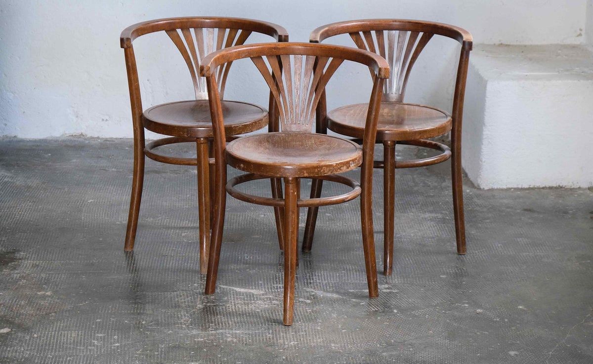 Vintage Bugholz Stuhl ähnlich Thonet B28 von L. A. Bernkop