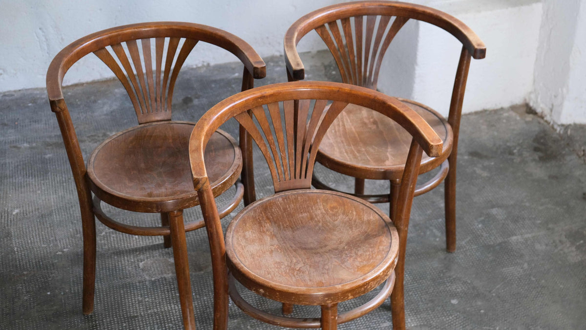 Vintage Bugholz Stuhl ähnlich Thonet B28 von L. A. Bernkop
