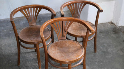 Vintage Bugholz Stuhl ähnlich Thonet B28 von L. A. Bernkop