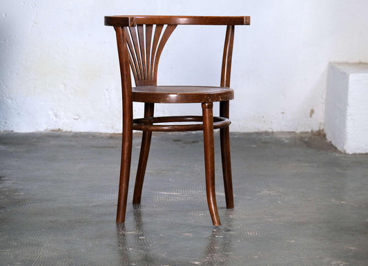 Vintage Bugholz Stuhl ähnlich Thonet B28 von L. A. Bernkop