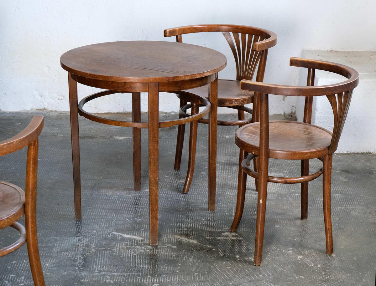 Vintage Bugholz Kaffeetisch von L. A. Bernkop