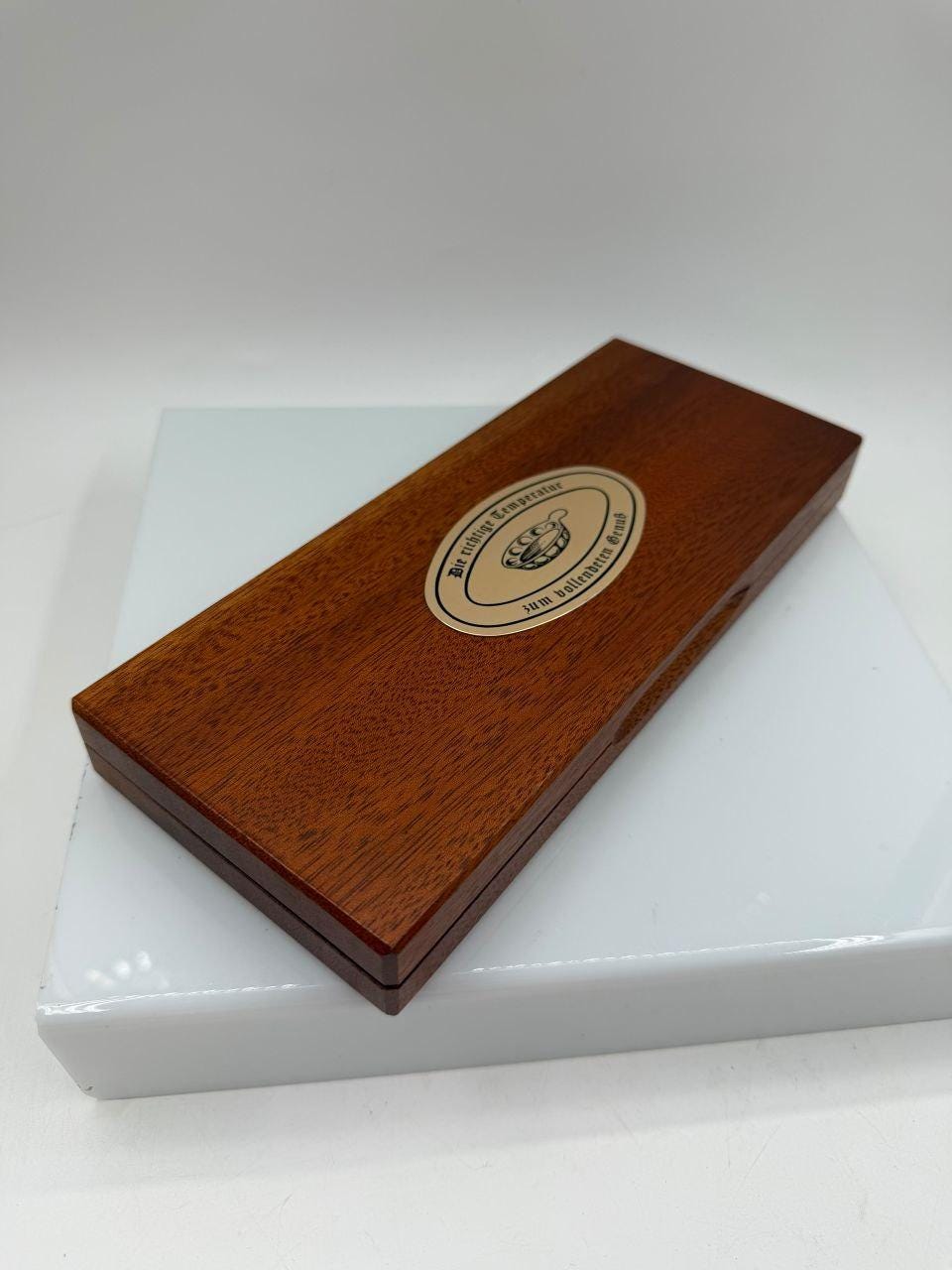 Vintage Alkoholmeter Thermometer Set in Holzkasten