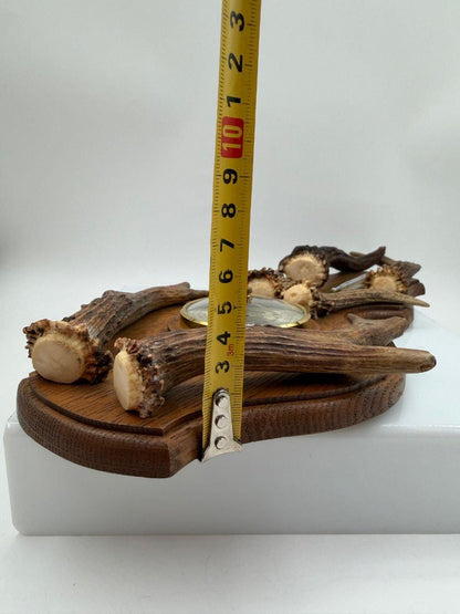 Vintage Barometer mit Geweih, Schwarzwälder Jagdstil