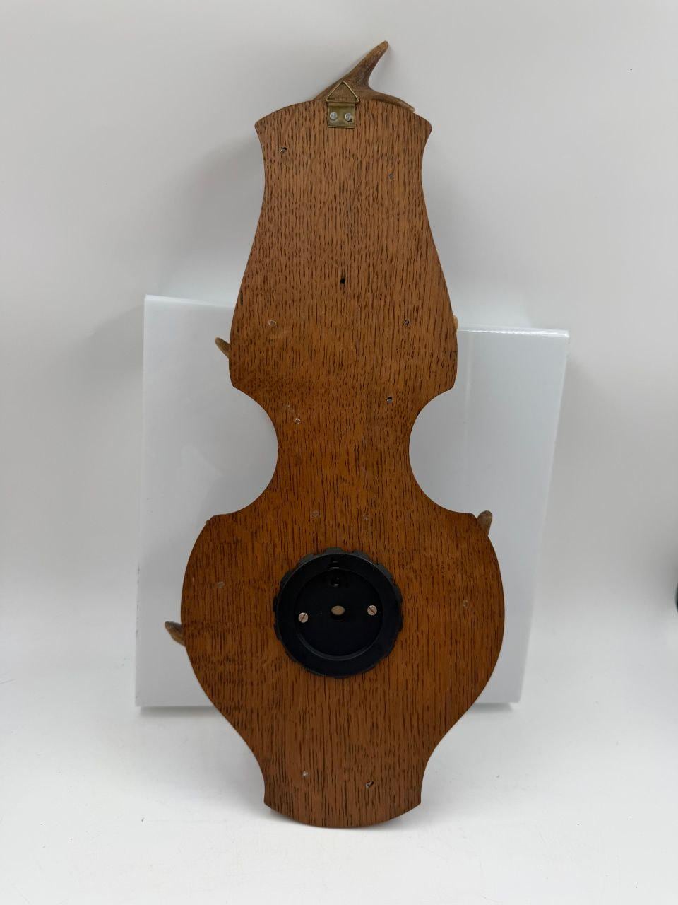 Vintage Barometer mit Geweih, Schwarzwälder Jagdstil
