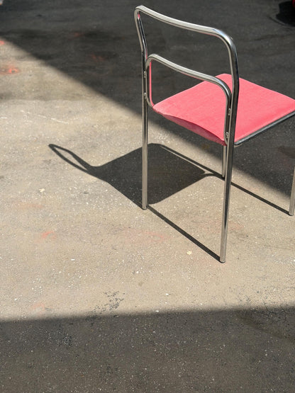 Vintage Stuhl Space Age mit skulpturaler Doppelschleifen-Rückenlehne