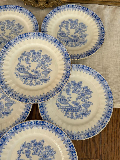 Vintage Kaffee- und Teeservice Porzellan Blau-Weiß für 6 Personen