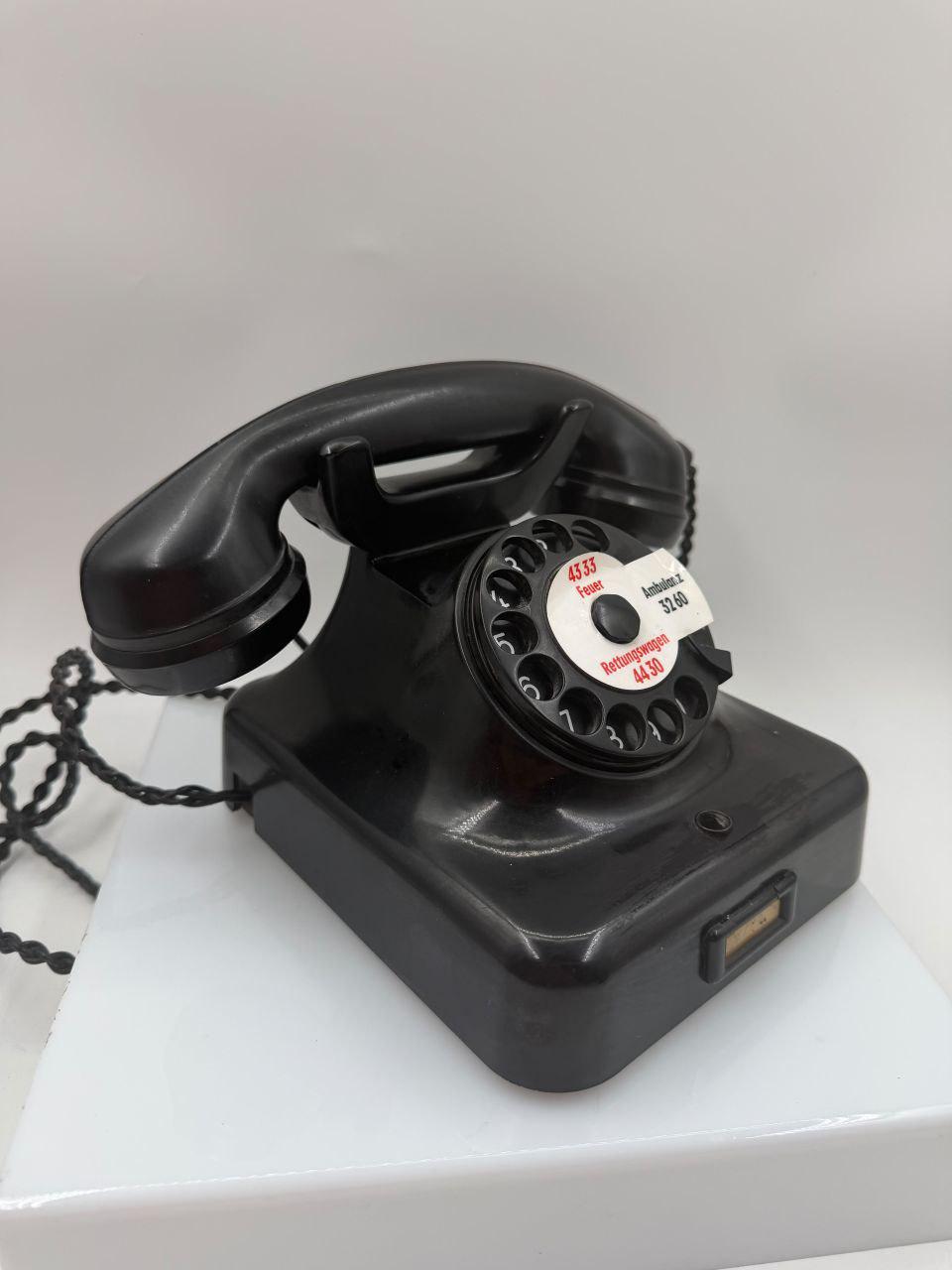 Vintage Bakelit Wählscheibentelefon, Deutschland, 1960er Jahre