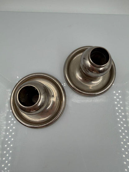 Set von 2 Vintage Kerzenhalter versilbert Stecksystem