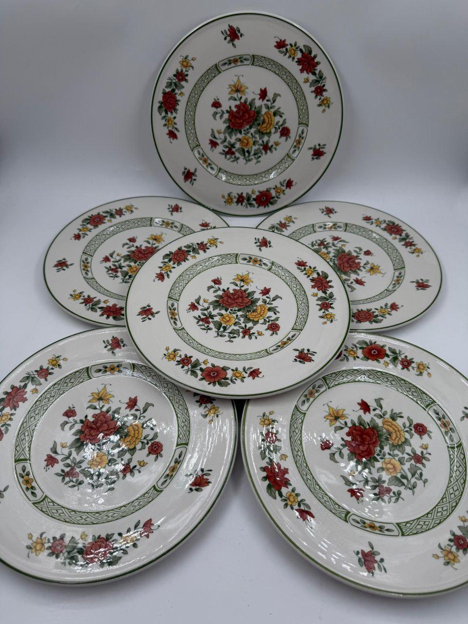 Set von 6 Vintage Kuchenteller "Summer Day" von Villeroy und Boch