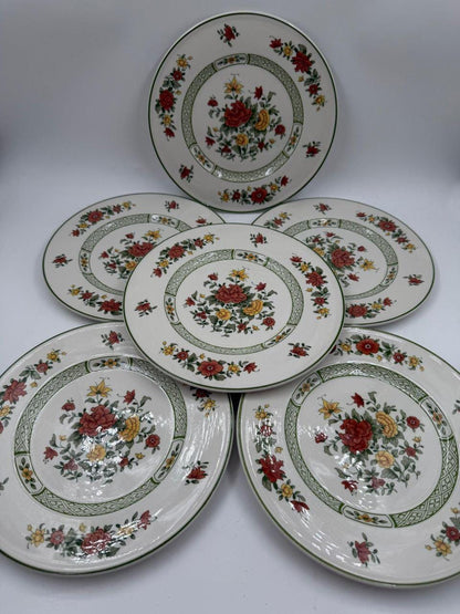 Set von 6 Vintage Kuchenteller "Summer Day" von Villeroy und Boch