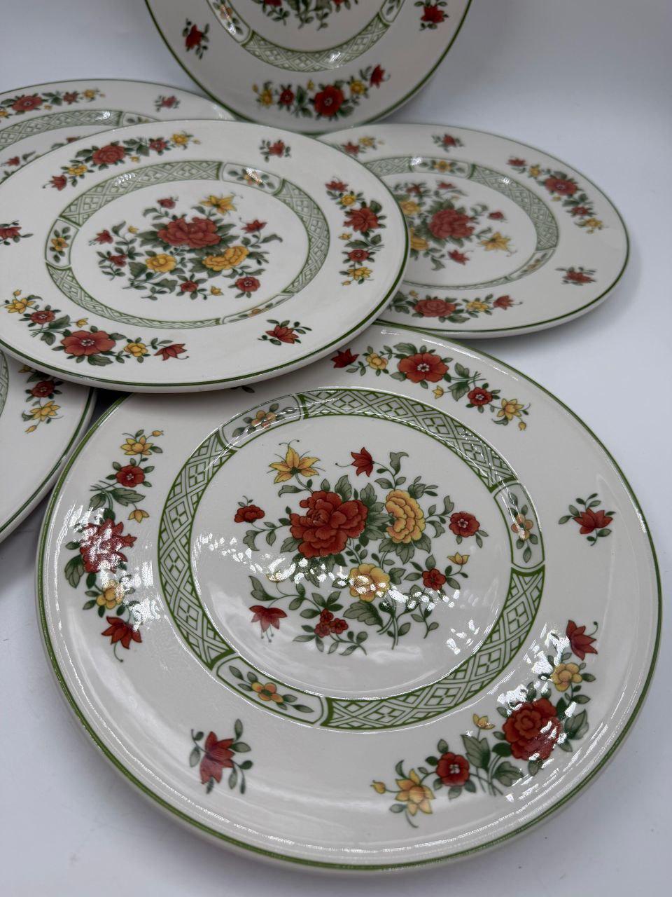 Set von 6 Vintage Kuchenteller "Summer Day" von Villeroy und Boch