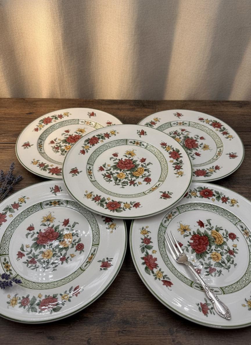 Set von 6 Vintage Kuchenteller "Summer Day" von Villeroy und Boch