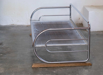 Vintage Bauhaus Daybed-Gestell aus verchromtem Stahlrohr