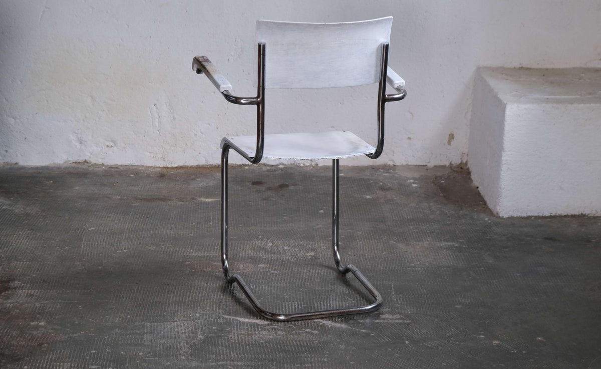 Vintage Freischwinger Armlehnstuhl von Ladislav Žák, Bauhaus