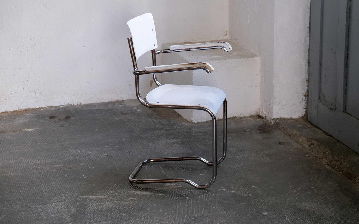Vintage Freischwinger Armlehnstuhl von Ladislav Žák, Bauhaus