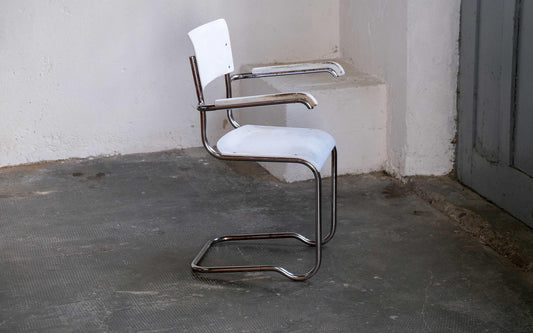 Vintage Freischwinger Armlehnstuhl von Ladislav Žák, Bauhaus
