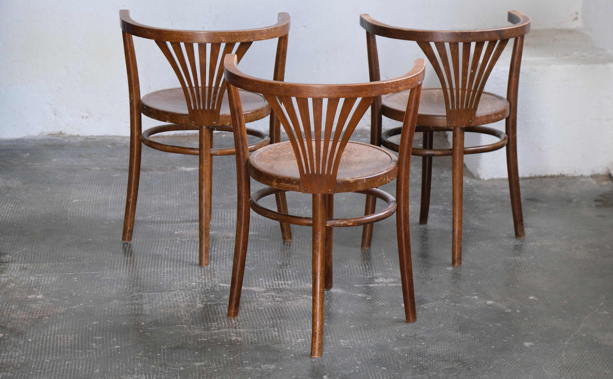 Vintage Bugholz Stuhl ähnlich Thonet B28 von L. A. Bernkop