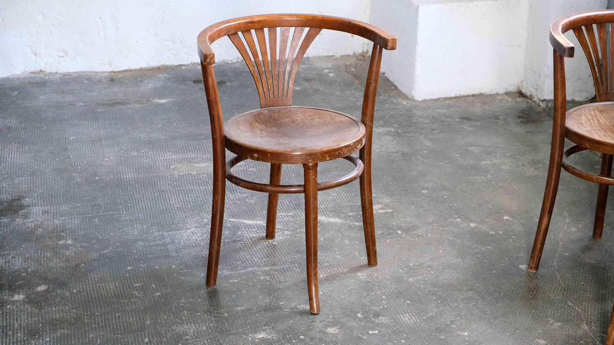 Vintage Bugholz Stuhl ähnlich Thonet B28 von L. A. Bernkop